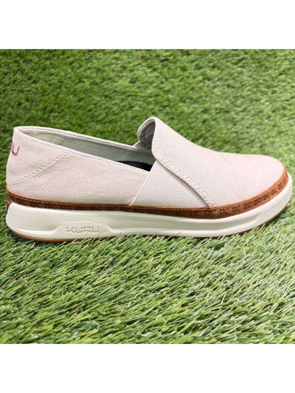 Kuru Roam Atla Classic Womens Size 8.5 Beige Brown Casual Walking Slip-On Shoes